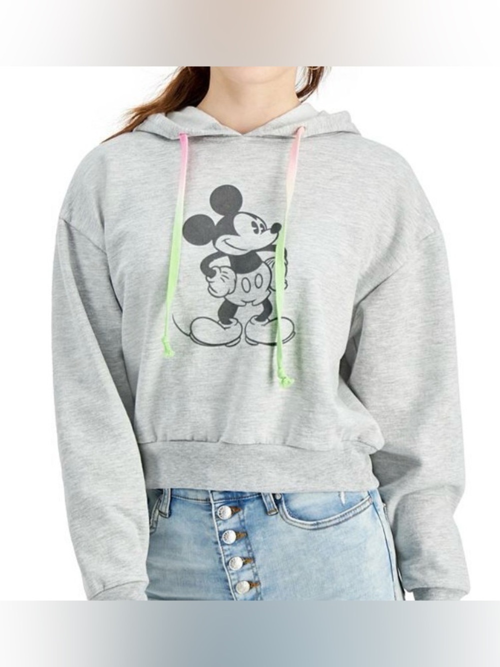 Vintage Disney Parks Hoodie Gray Tie Dye Dip Pullover Mickey Disneyland World